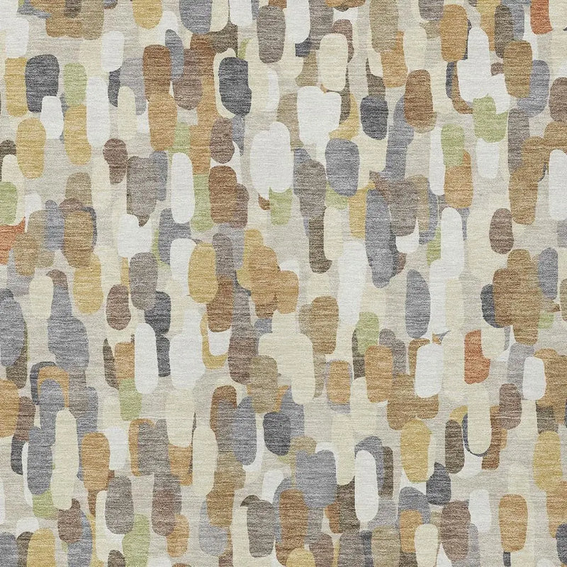 8' X 10' Beige And Taupe Abstract Washable Indoor Outdoor Area Rug Homeroots Outdoor