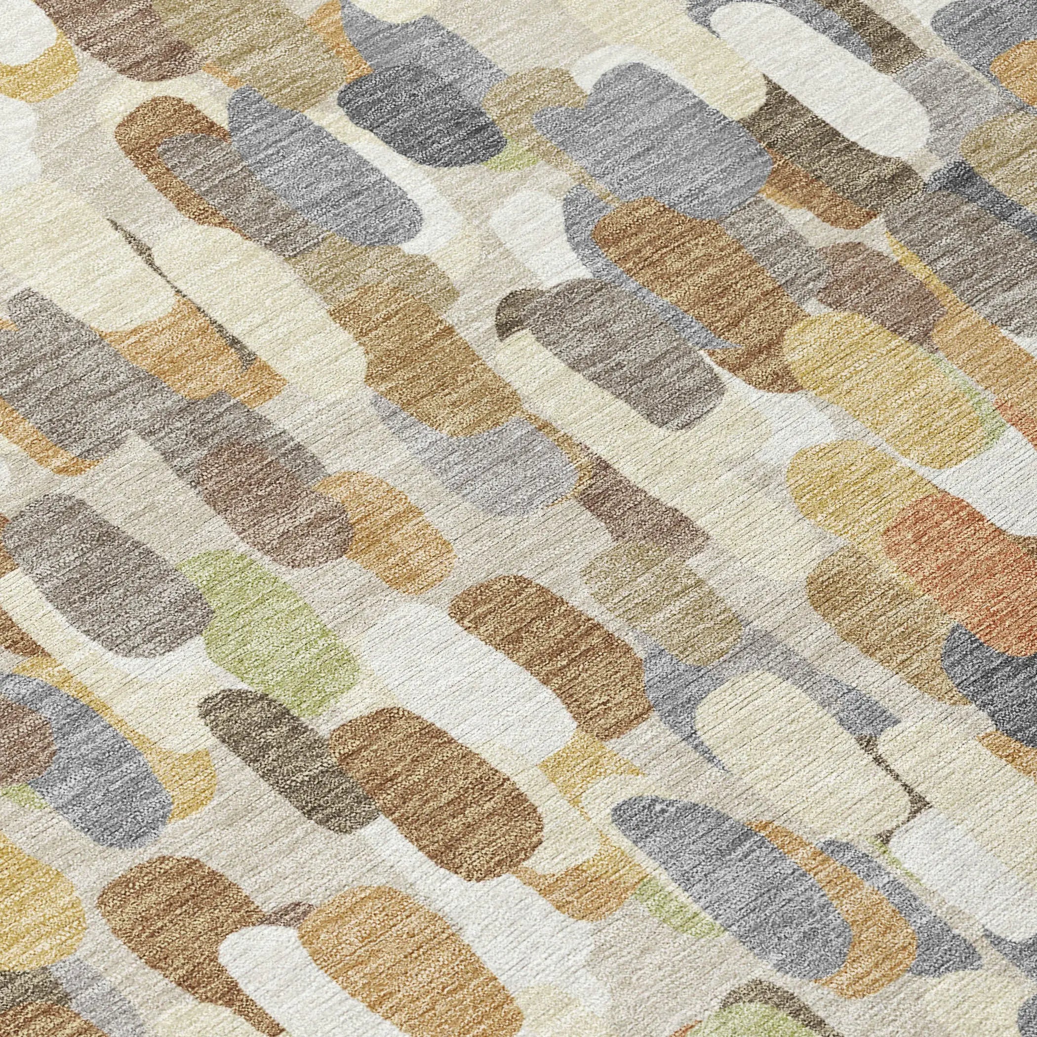 8' X 10' Beige And Taupe Abstract Washable Indoor Outdoor Area Rug Homeroots Outdoor