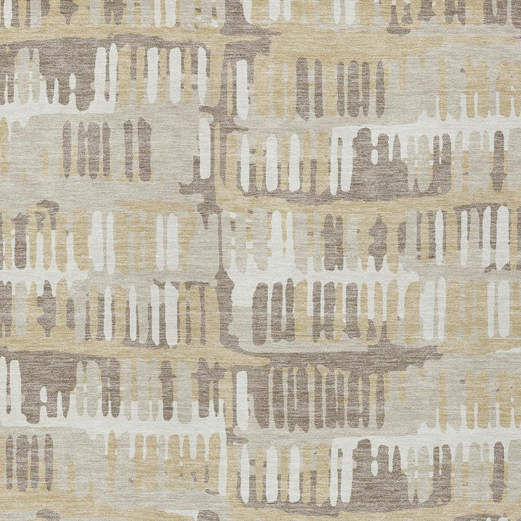 8' X 10' Beige And Taupe Abstract Washable Indoor Outdoor Area Rug Homeroots Outdoor