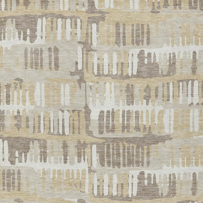 8' X 10' Beige And Taupe Abstract Washable Indoor Outdoor Area Rug Homeroots Outdoor
