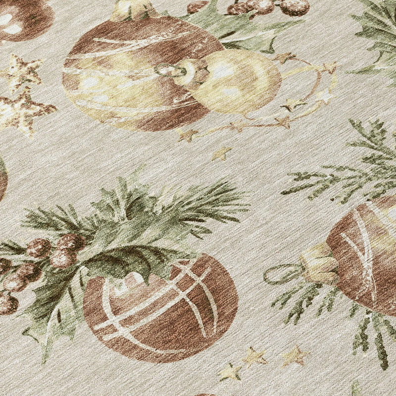 8' X 10' Beige Brown And Ivory Stars Washable Indoor Outdoor Area Rug Homeroots Outdoor