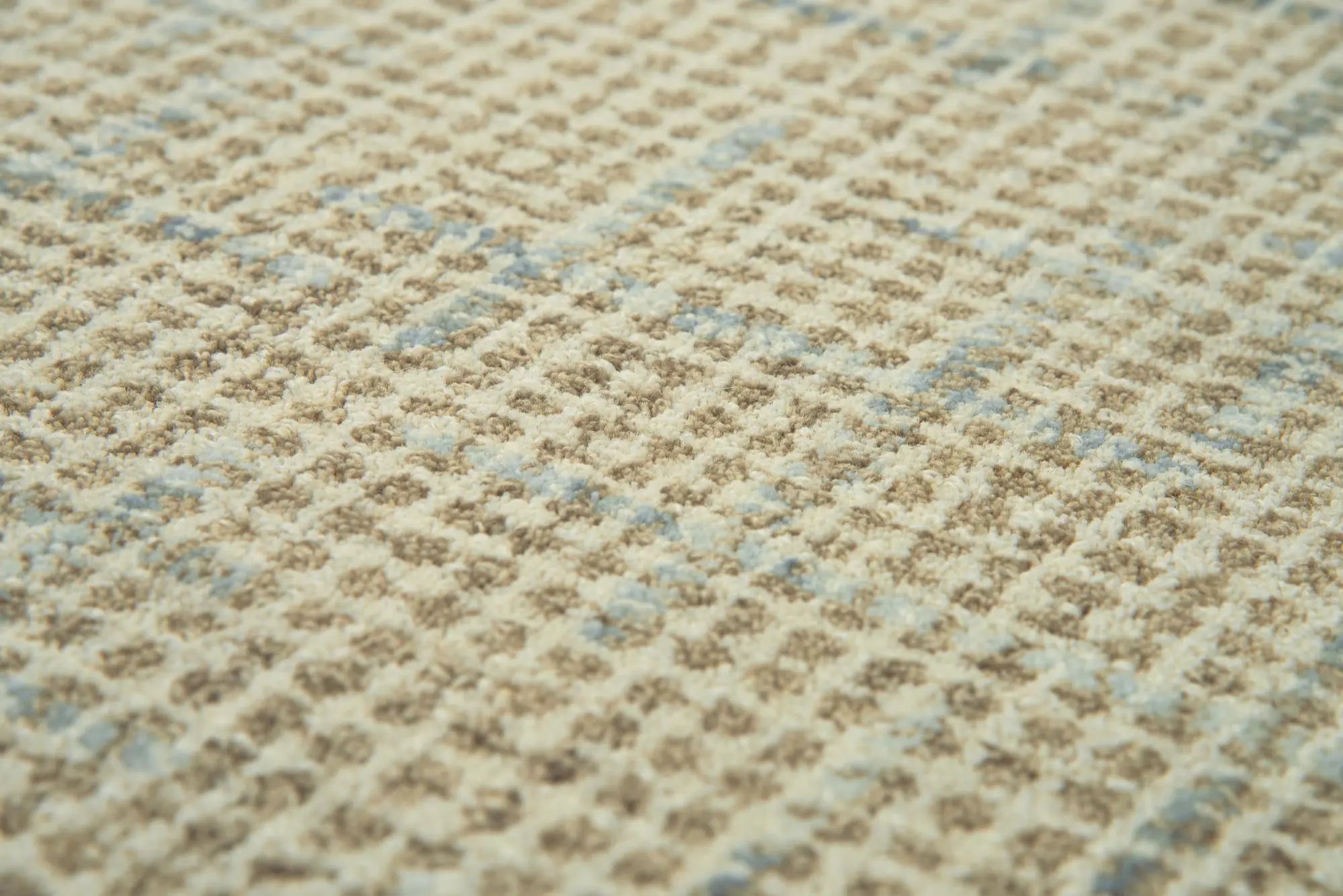 8' X 10' Beige Brown Gray And Ivory Wool Checkered Hand Tufted Area Rug Homeroots Home Decor