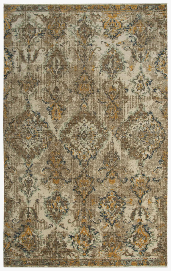 8' X 10' Beige Brown Ivory And Green Wool Oriental Hand Carved Handmade Area Rug Homeroots Home Decor