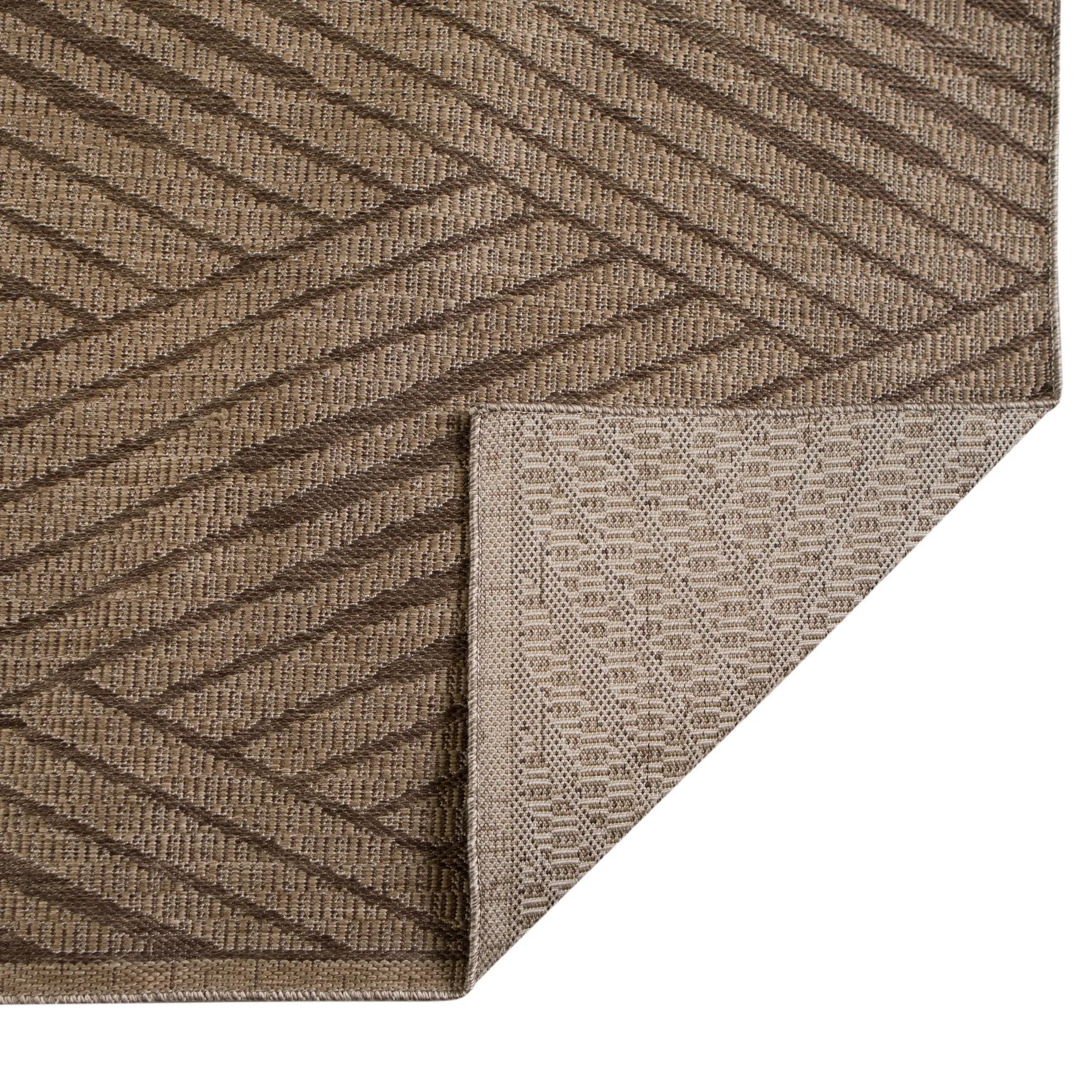 8' X 10' Beige Geometric Stain Resistant Indoor Outdoor Area Rug Homeroots Outdoor