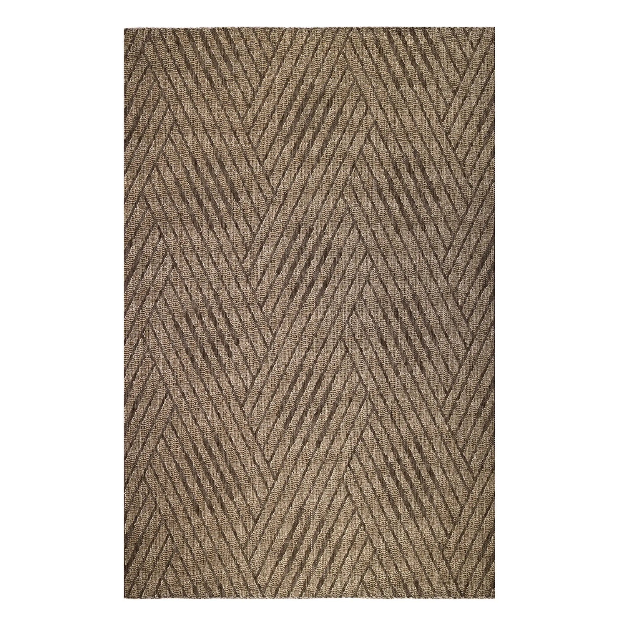 8' X 10' Beige Geometric Stain Resistant Indoor Outdoor Area Rug Homeroots Outdoor