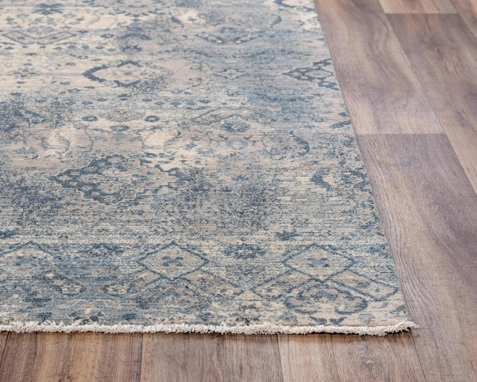 8' X 10' Beige Gray And Blue Wool Oriental Hand Carved Handmade Area Rug Homeroots Home Decor