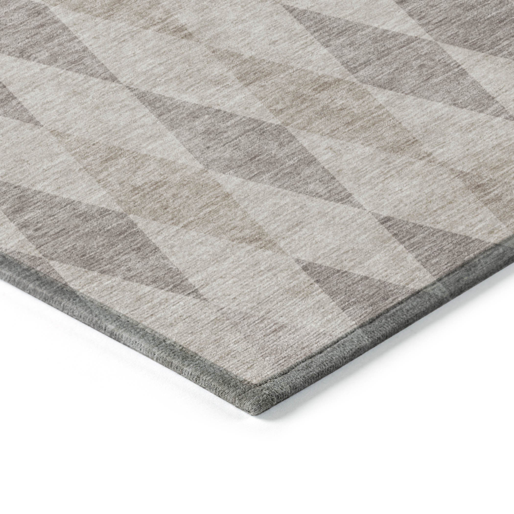 8' X 10' Beige Taupe and Brown Geometric Washable Non Skid Indoor Outdoor Area Rug - GreatEagleInc
