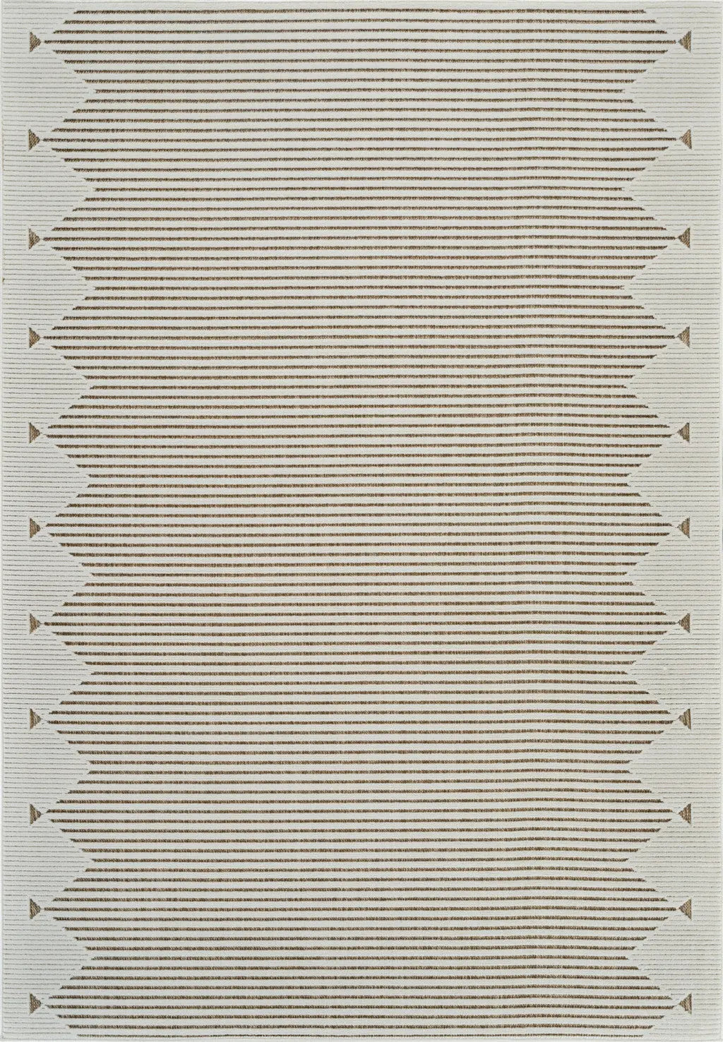 8' X 10' Beige and Brown Geometric Distressed Indoor Outdoor Area Rug Homeroots Outdoor