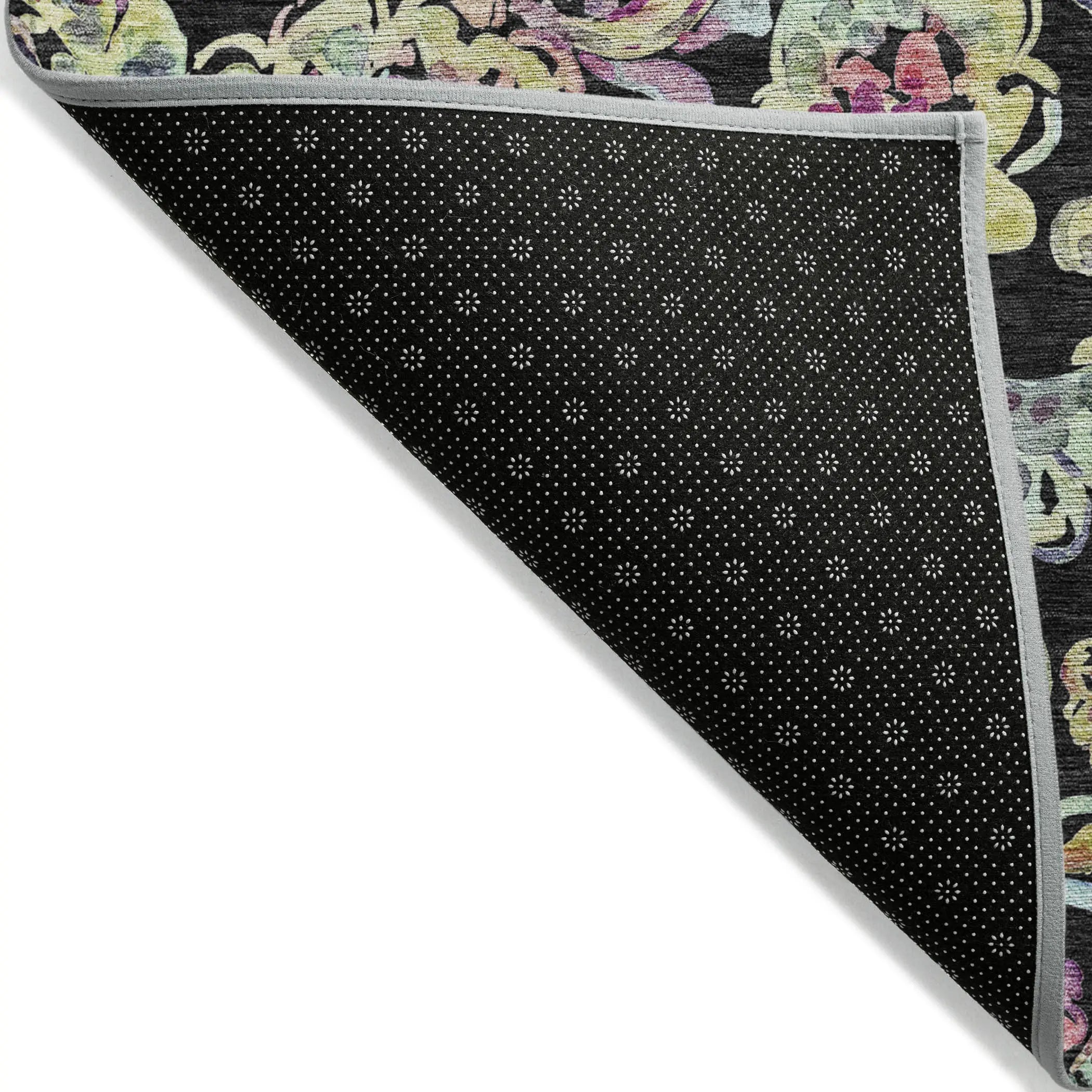 8' X 10' Black And Artichoke Green Paisley Washable Indoor Outdoor Area Rug Homeroots Outdoor