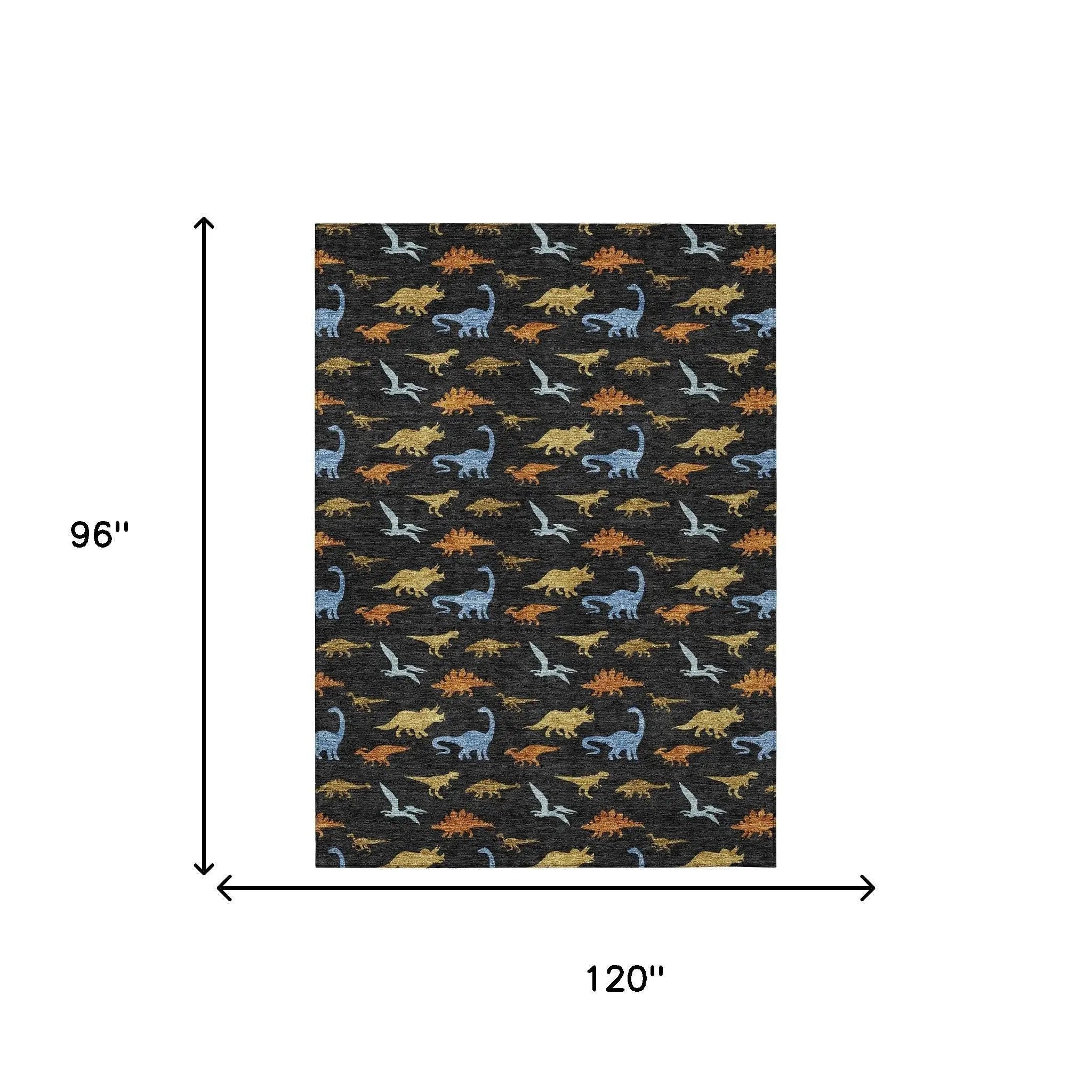 8' X 10' Black And Chocolate Geometric Washable Indoor Outdoor Area Rug Homeroots Outdoor