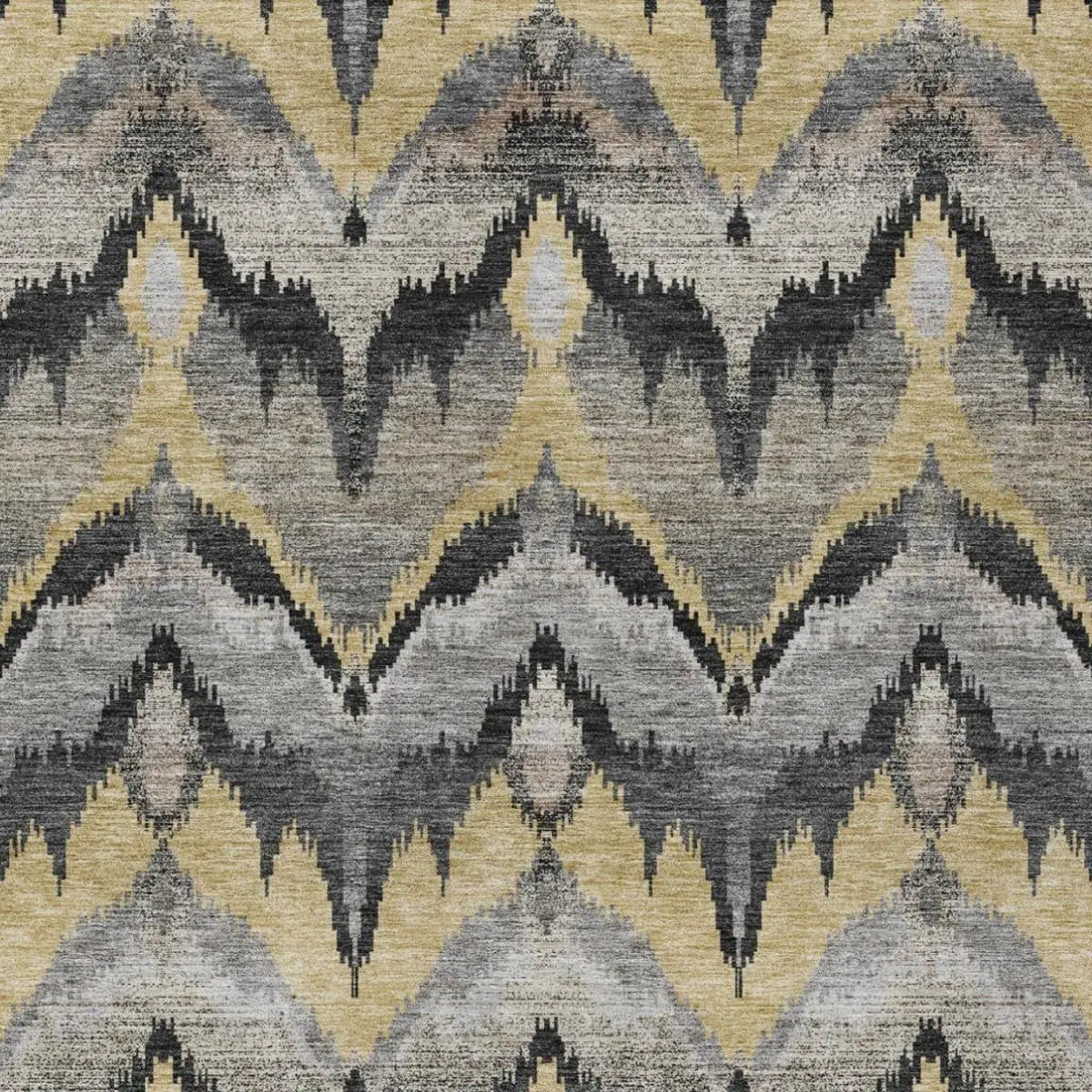8' X 10' Black And Graphite Abstract Washable Indoor Outdoor Area Rug Homeroots Outdoor