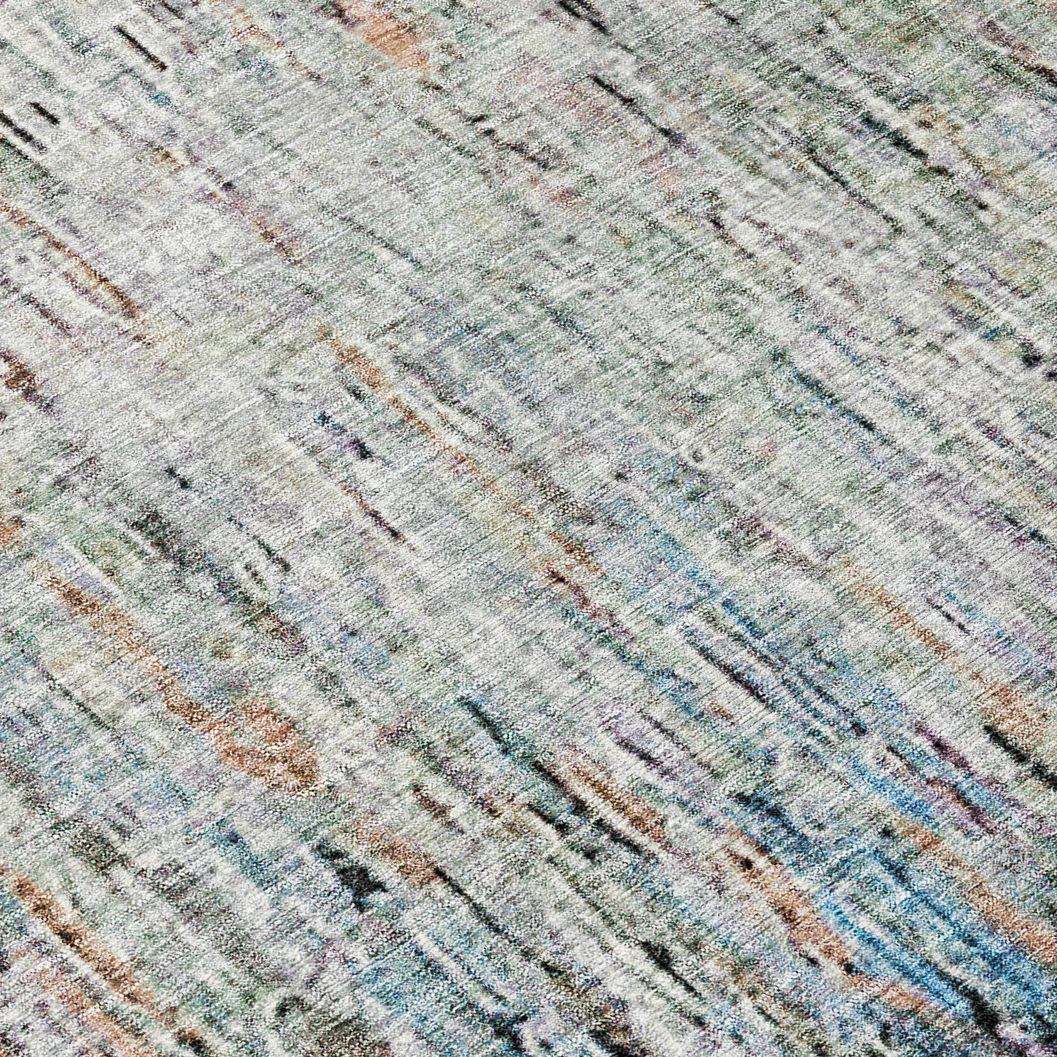8' X 10' Black And Gray Striped Washable Indoor Outdoor Area Rug Homeroots Outdoor