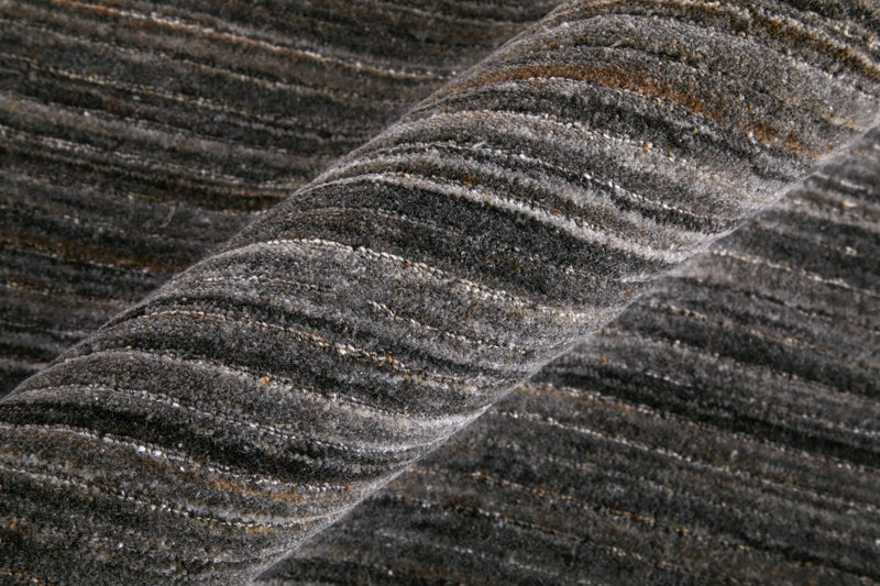 8' X 10' Black Gray And Brown Hand Woven Distressed Area Rug Homeroots Outdoor