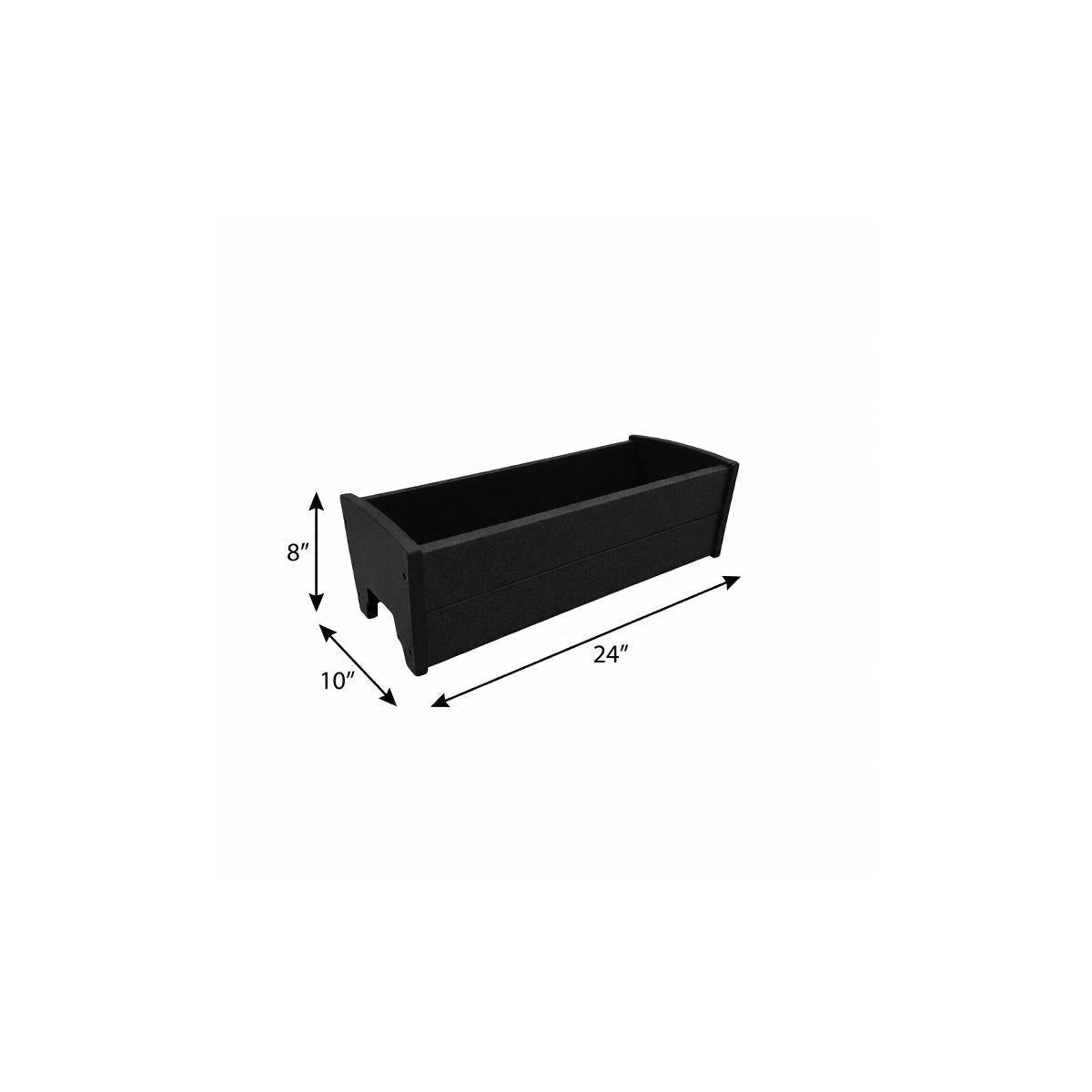 8" X 10" Black Heavy Duty Plastic Rectangular Railing Planter Homeroots Outdoor