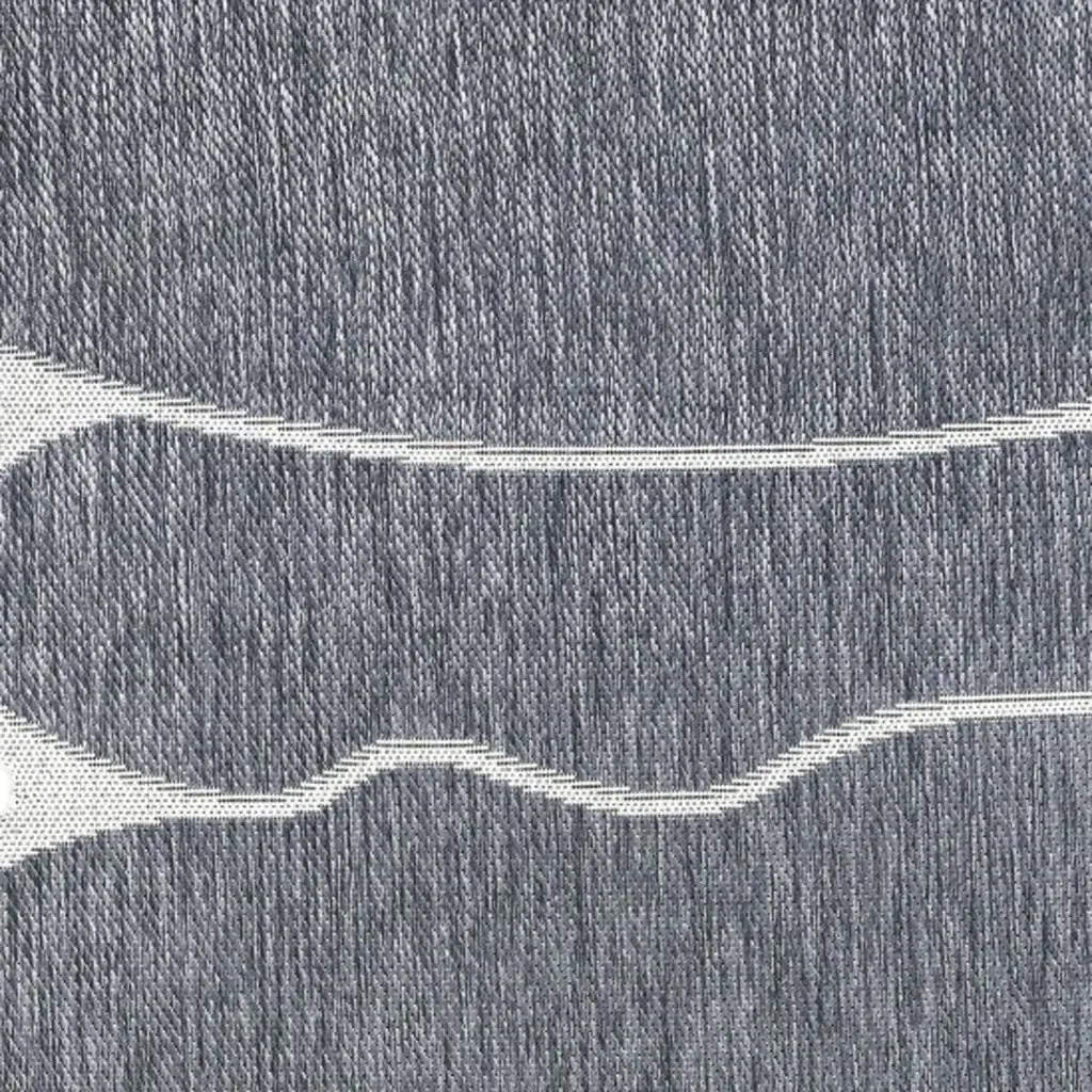 8' X 10' Blue And Cream Medallion Indoor Outdoor Area Rug Homeroots Outdoor