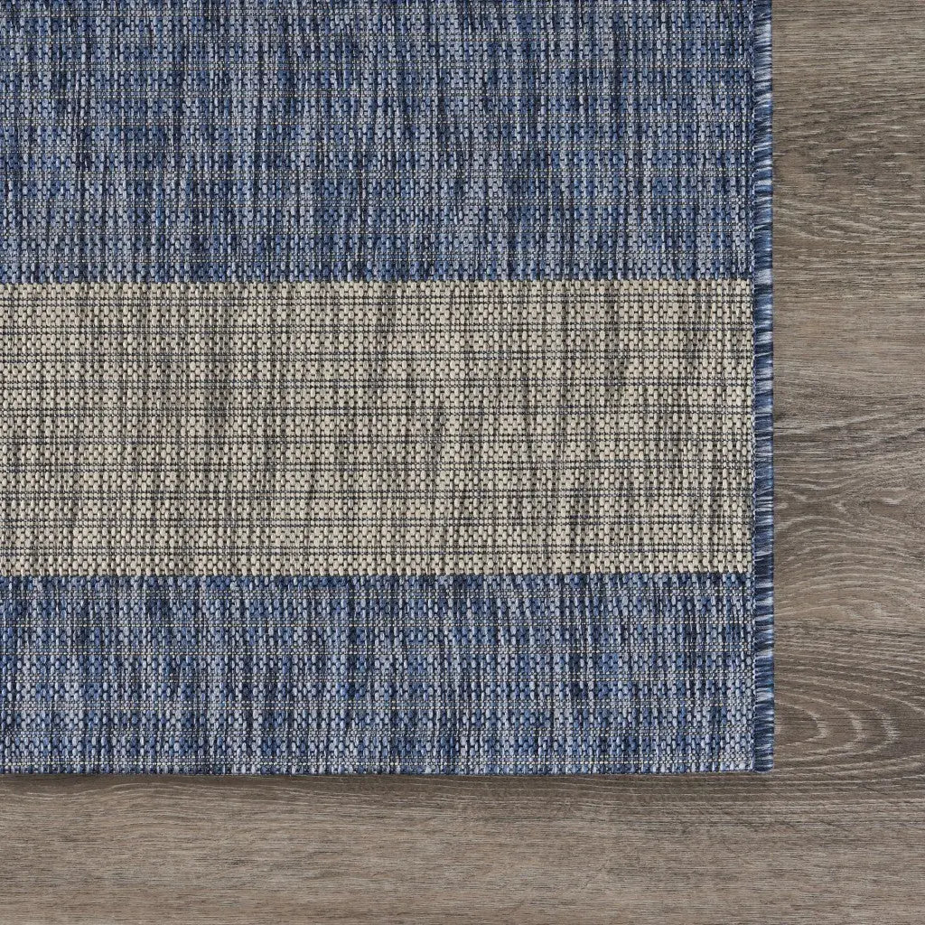 8' X 10' Blue And Gray Indoor Outdoor Area Rug Homeroots Outdoor