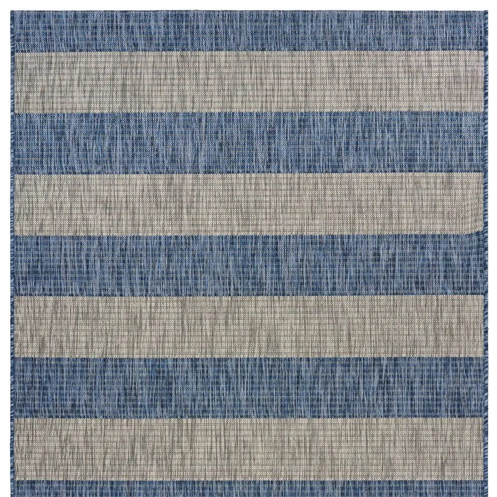 8' X 10' Blue And Gray Indoor Outdoor Area Rug Homeroots Outdoor