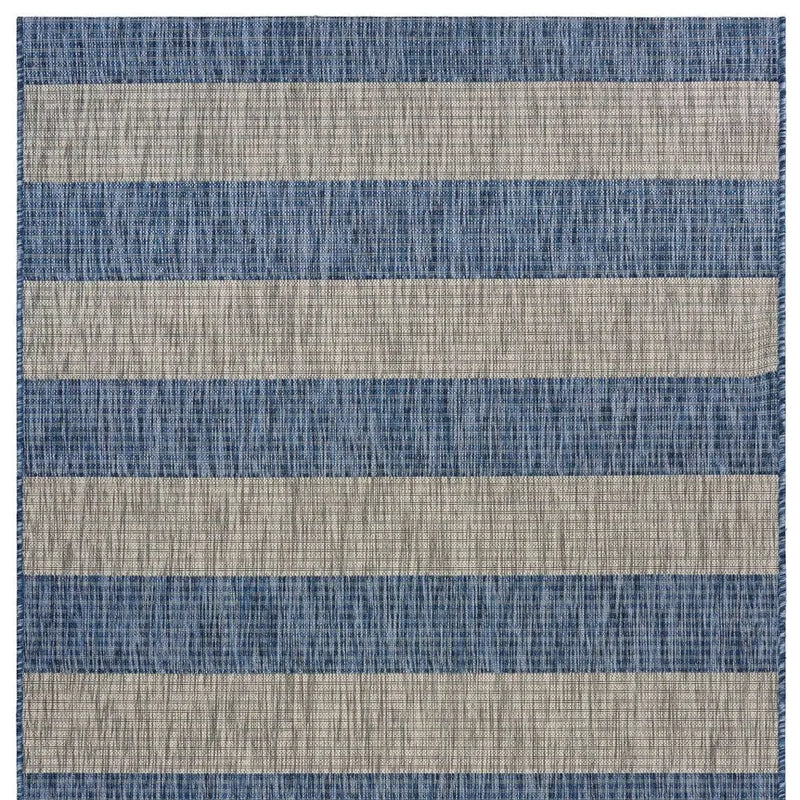 8' X 10' Blue And Gray Indoor Outdoor Area Rug Homeroots Outdoor