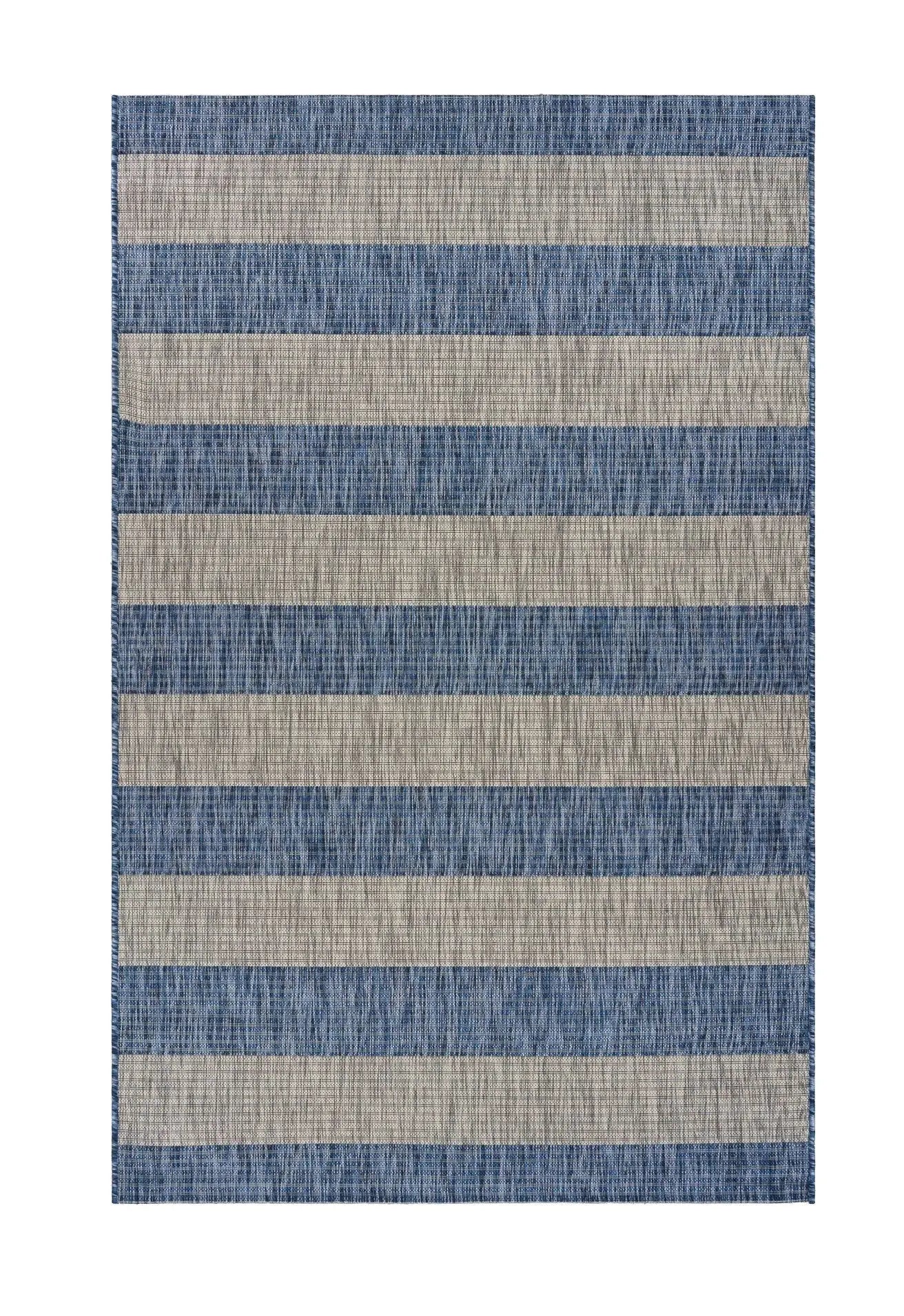 8' X 10' Blue And Gray Indoor Outdoor Area Rug Homeroots Outdoor