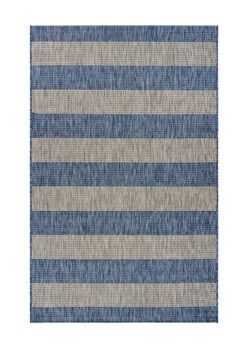8' X 10' Blue And Gray Indoor Outdoor Area Rug Homeroots Outdoor