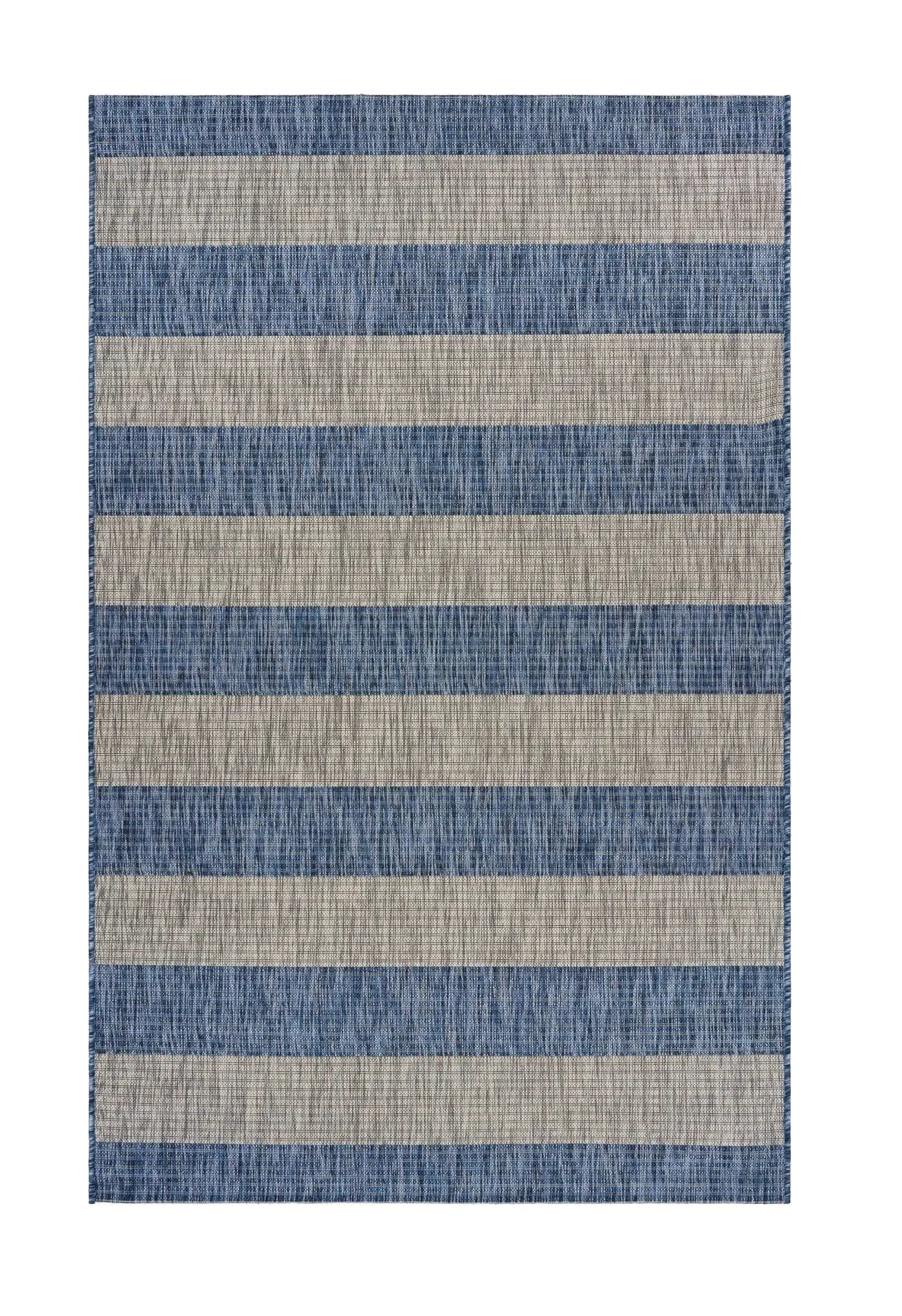 8' X 10' Blue And Gray Indoor Outdoor Area Rug Homeroots Outdoor