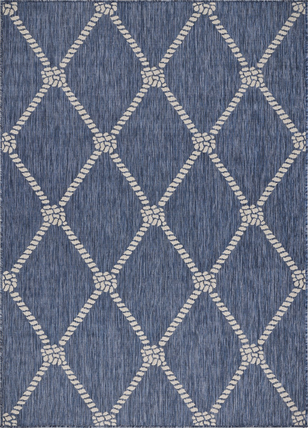 8' X 10' Blue And Gray Indoor Outdoor Area Rug Homeroots Outdoor