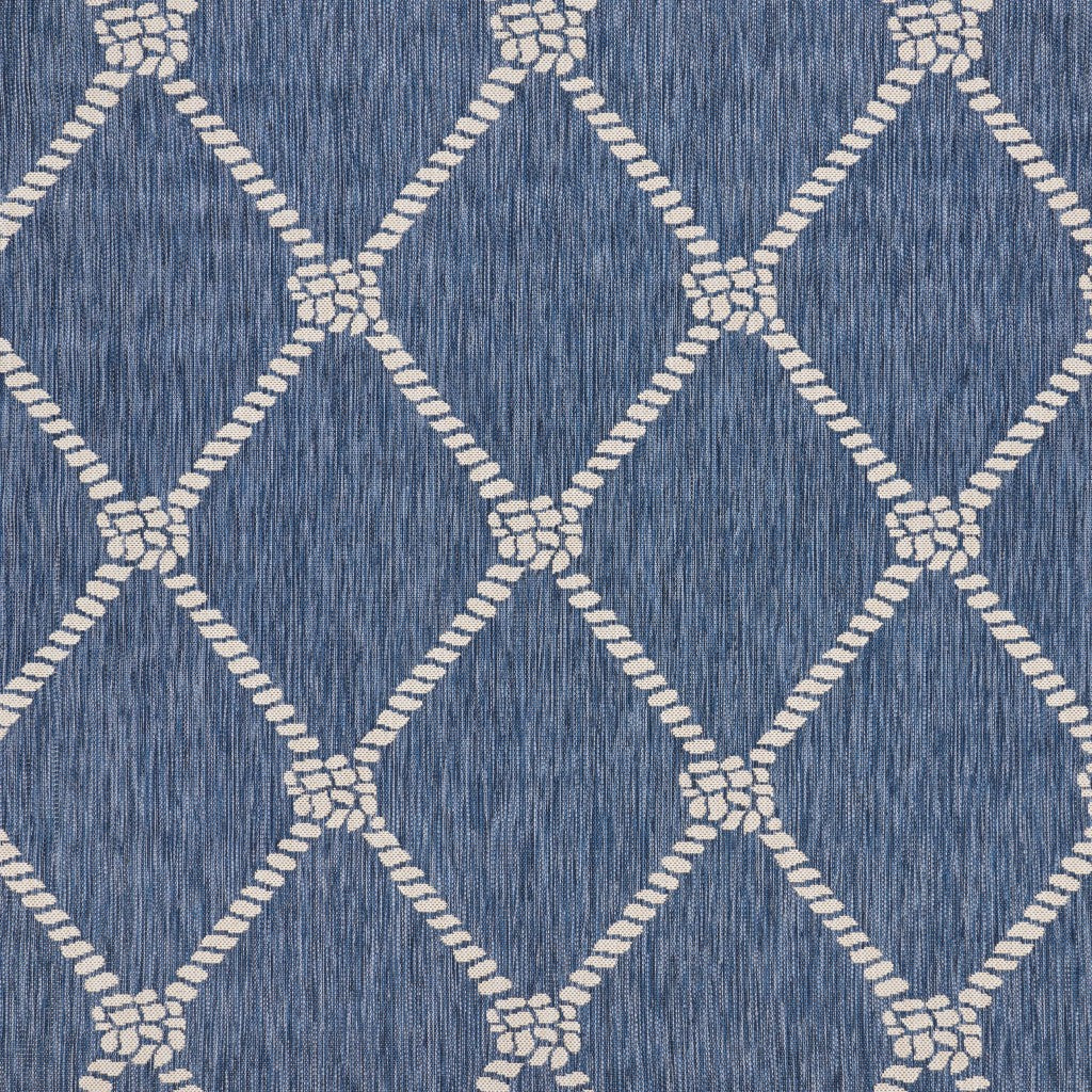 8' X 10' Blue And Gray Indoor Outdoor Area Rug Homeroots Outdoor