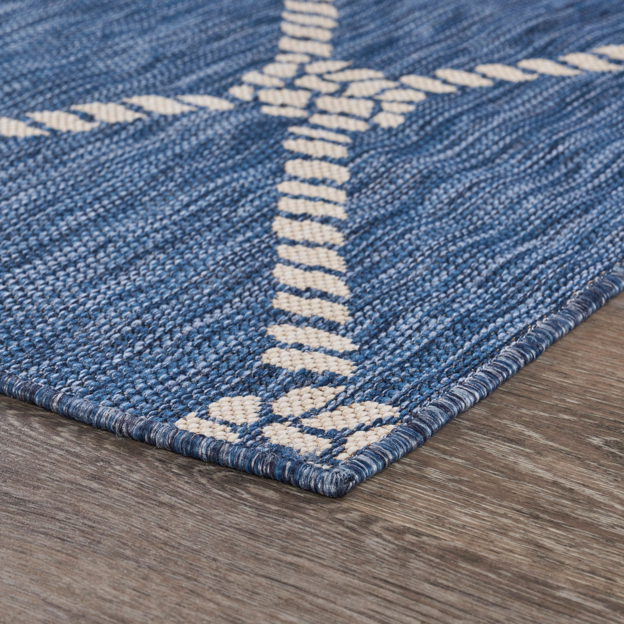 8' X 10' Blue And Gray Indoor Outdoor Area Rug Homeroots Outdoor