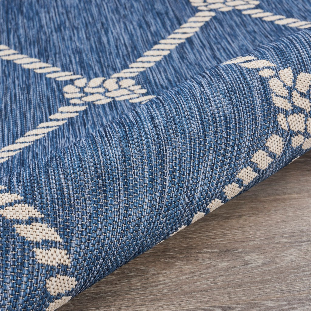 8' X 10' Blue And Gray Indoor Outdoor Area Rug Homeroots Outdoor