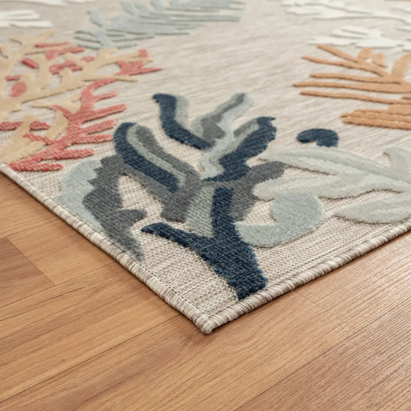 8' X 10' Blue And Gray Indoor Outdoor Area Rug Homeroots Outdoor