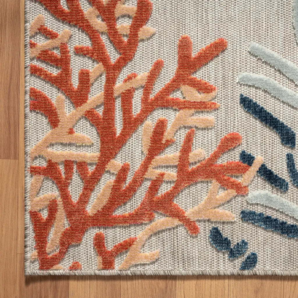 8' X 10' Blue And Gray Indoor Outdoor Area Rug Homeroots Outdoor