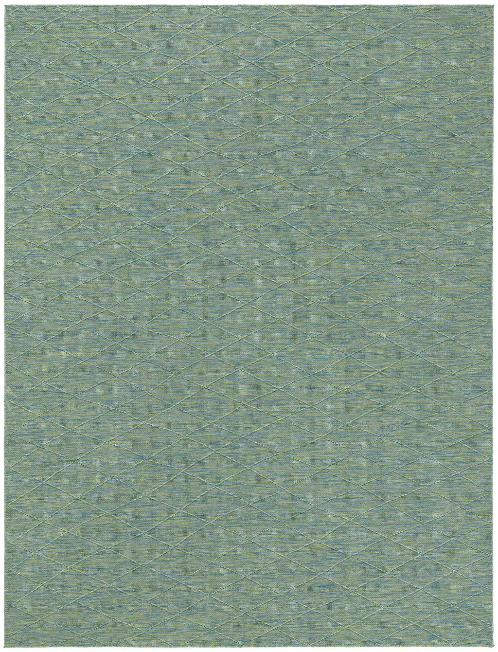 8' X 10' Blue And Green Geometric Indoor Outdoor Area Rug Homeroots Outdoor