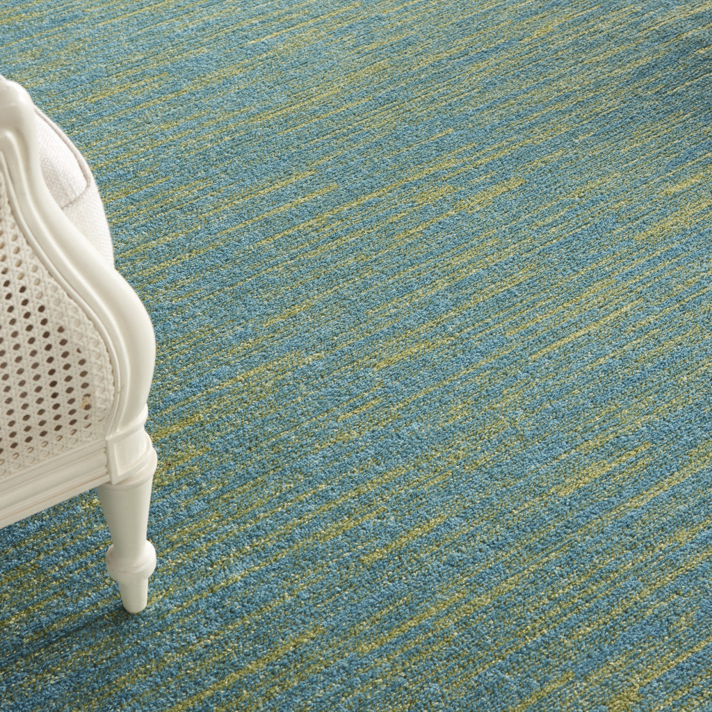 8' X 10' Blue And Green Indoor Outdoor Area Rug - GreatEagleInc