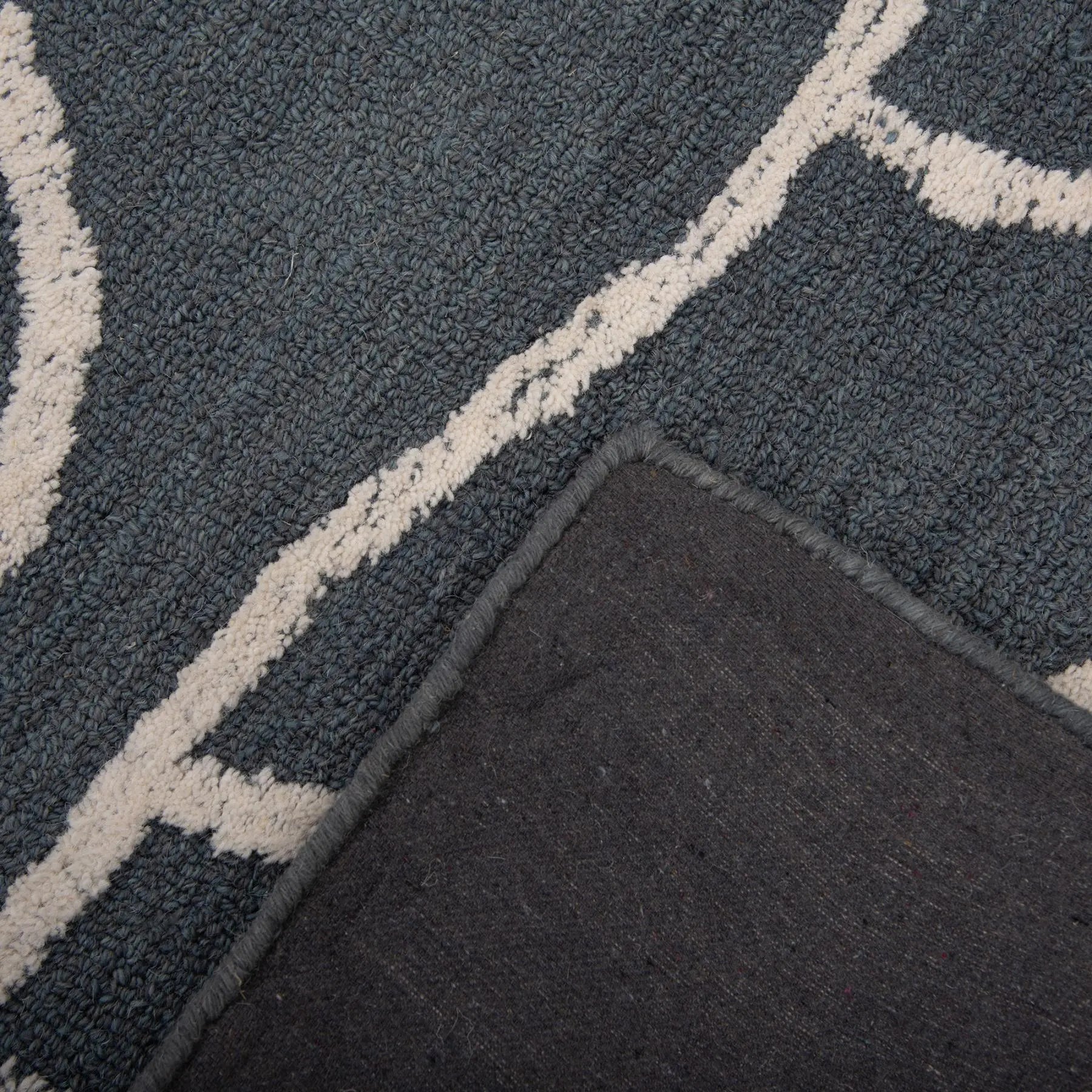 8' X 10' Blue And Ivory Wool Abstract Hand Tufted Area Rug Homeroots Home Decor