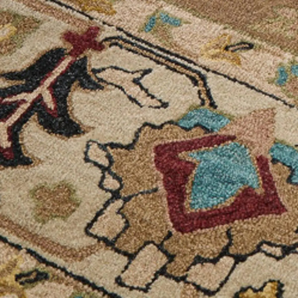 8' X 10' Blue And Ivory Wool Floral Hand Tufted Area Rug Homeroots Home Decor