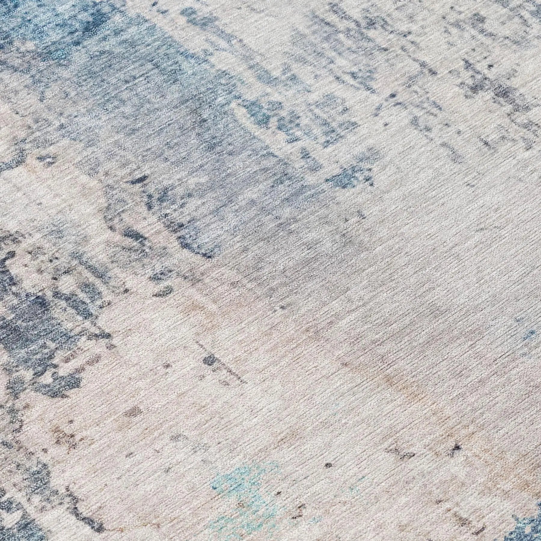 8' X 10' Blue And Silver Abstract Washable Indoor Outdoor Area Rug Homeroots Outdoor