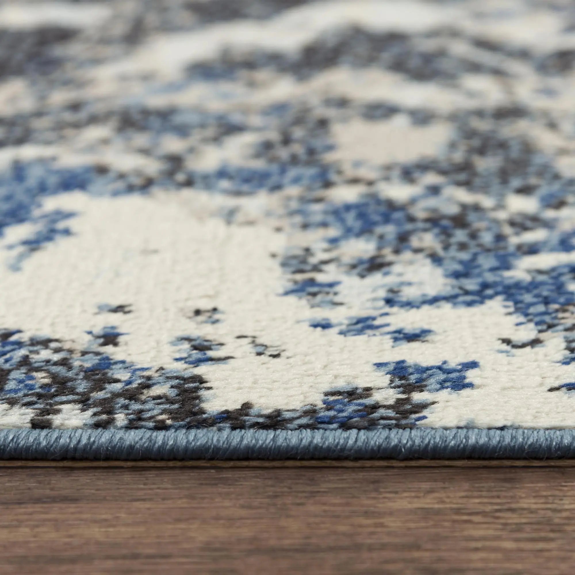 8' X 10' Blue Black Beige And Ivory Abstract Area Rug Homeroots Home Decor