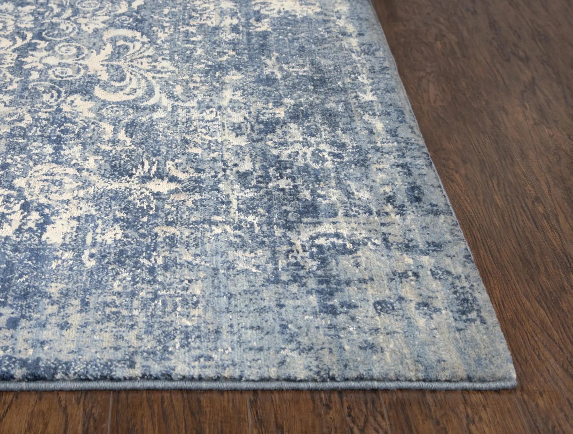 8' X 10' Blue Gray Beige And Ivory New Zealand Lambs Wool Oriental Hand Carved Handmade Area Rug Homeroots Home Decor