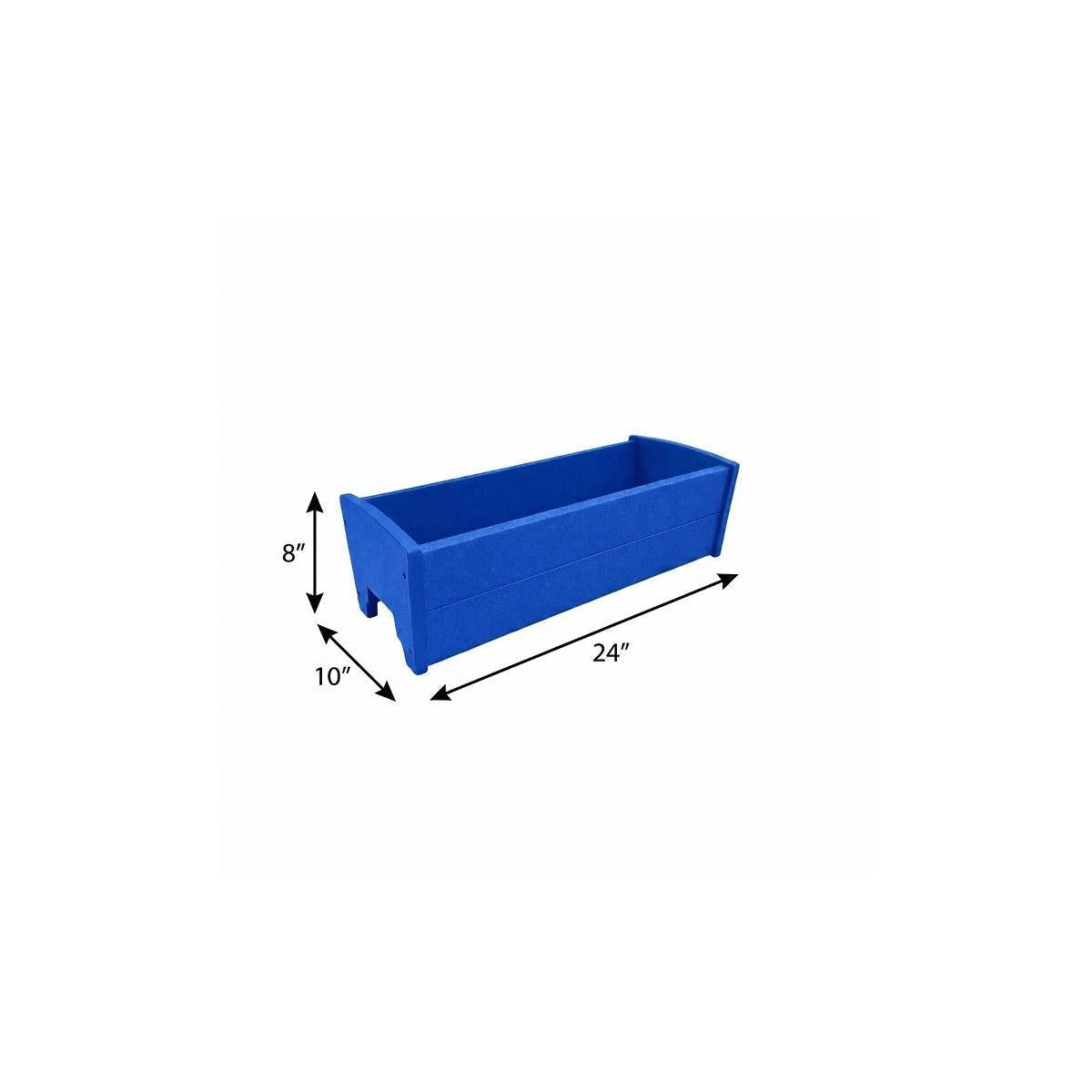 8" X 10" Blue Heavy Duty Plastic Rectangular Railing Planter Homeroots Outdoor
