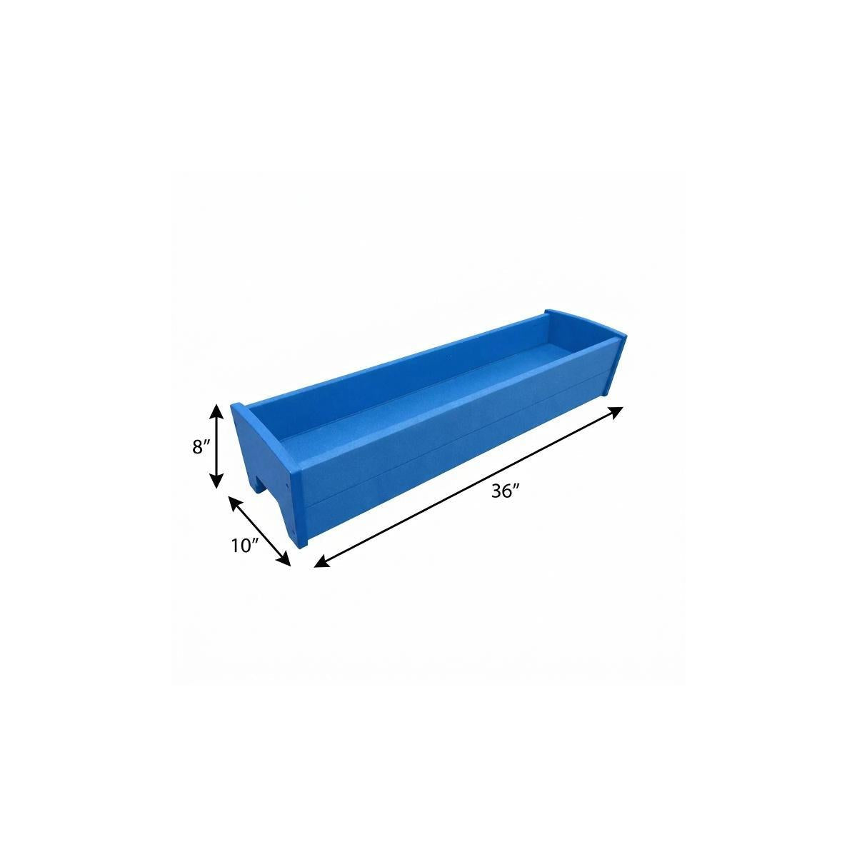 8" X 10" Blue Heavy Duty Plastic Rectangular Railing Planter Homeroots Outdoor