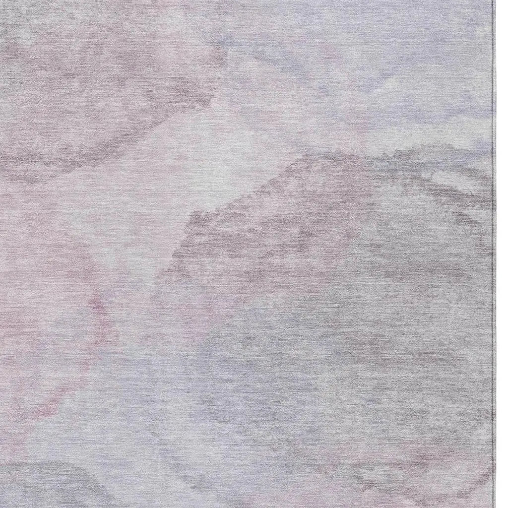 8' X 10' Blush And Gray Abstract Washable Indoor Outdoor Area Rug Homeroots Outdoor
