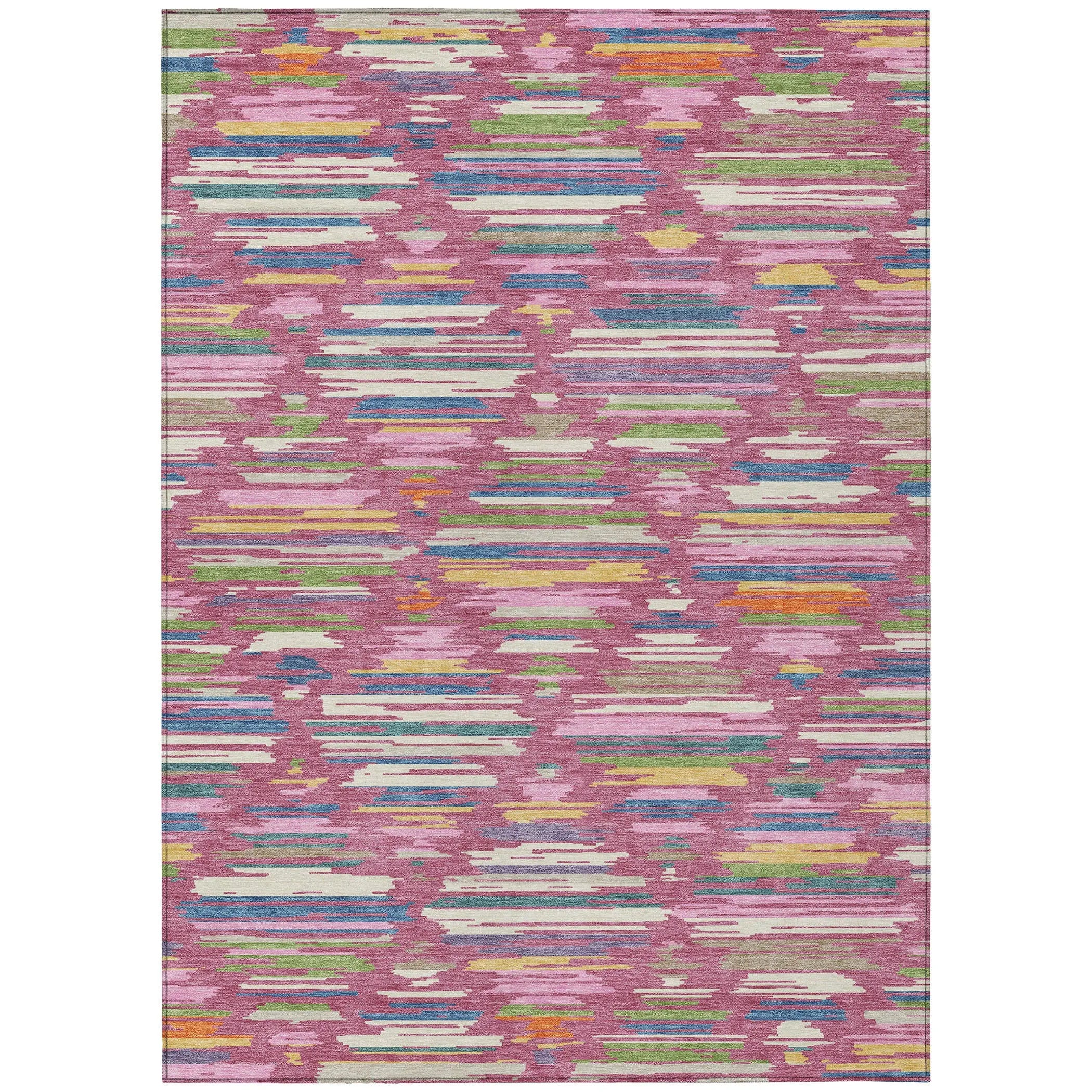 8' X 10' Blush And Ivory Southwestern Washable Indoor Outdoor Area Rug Homeroots Outdoor