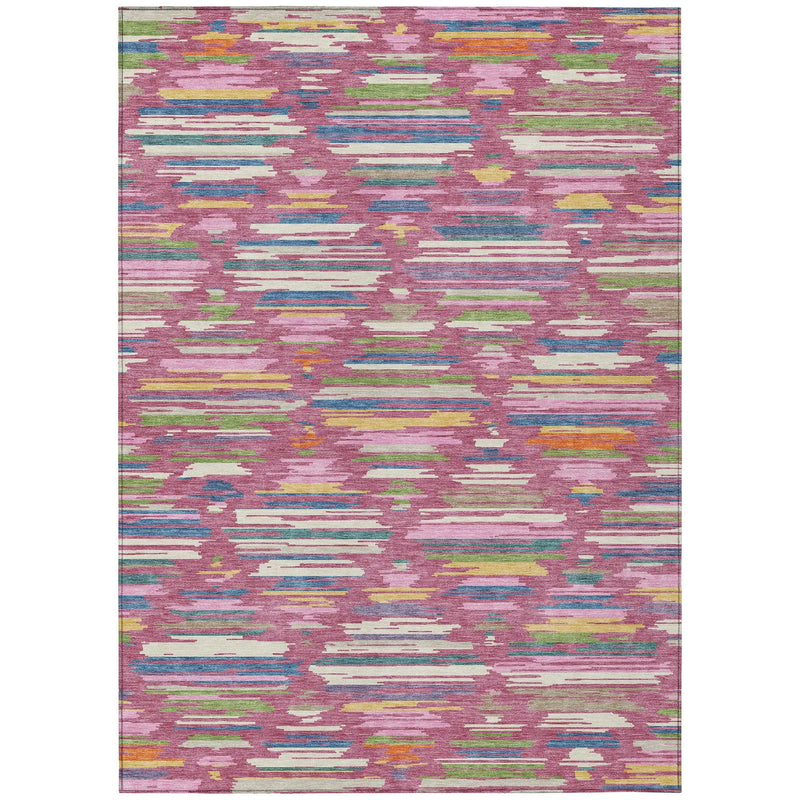 8' X 10' Blush And Ivory Southwestern Washable Indoor Outdoor Area Rug Homeroots Outdoor