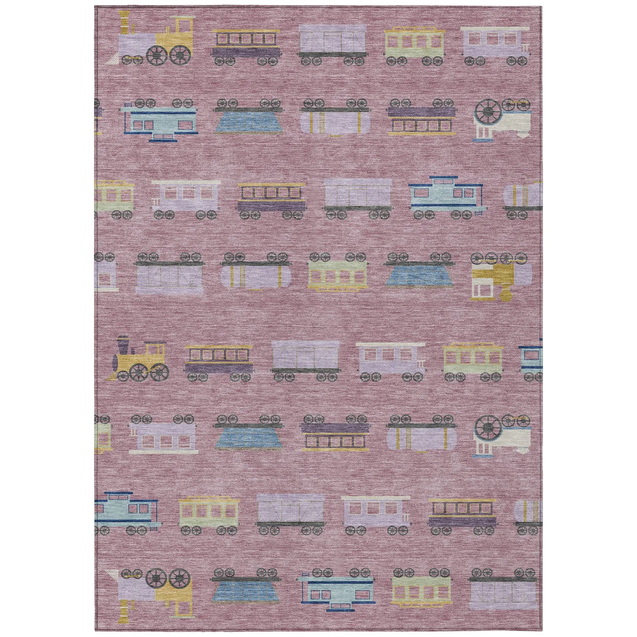 8' X 10' Blush And Pink Abstract Washable Indoor Outdoor Area Rug Homeroots Outdoor