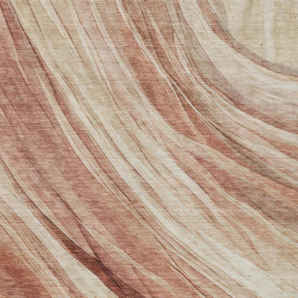 8' X 10' Blush And Pink Abstract Washable Indoor Outdoor Area Rug Homeroots Outdoor