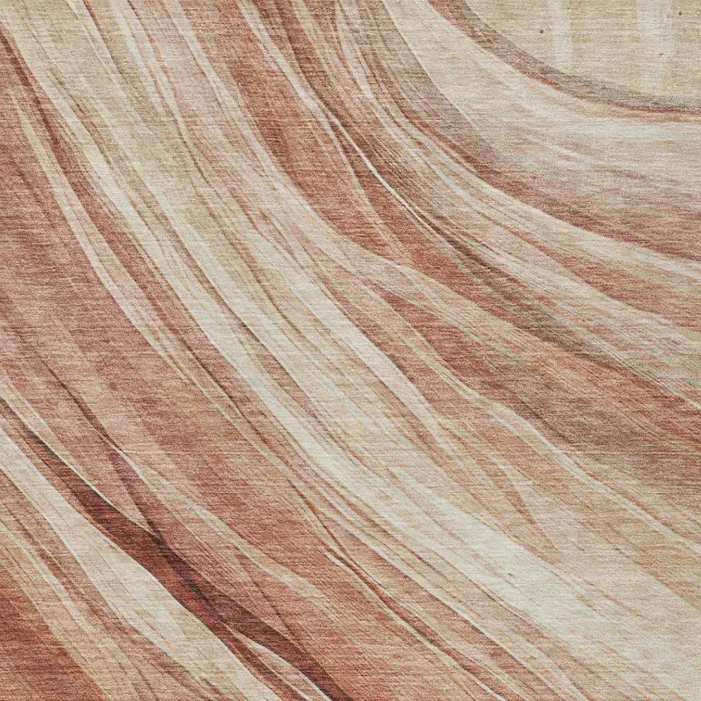8' X 10' Blush And Pink Abstract Washable Indoor Outdoor Area Rug Homeroots Outdoor