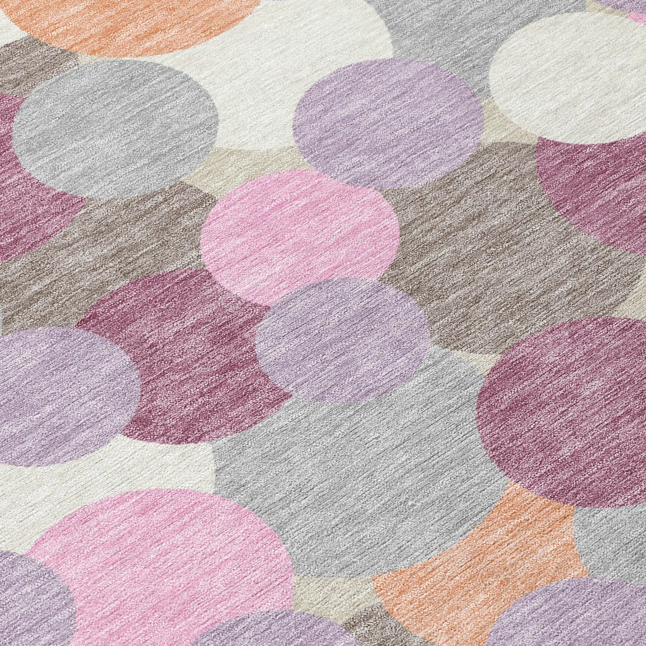 8' X 10' Blush And Pink Geometric Washable Indoor Outdoor Area Rug Homeroots Outdoor