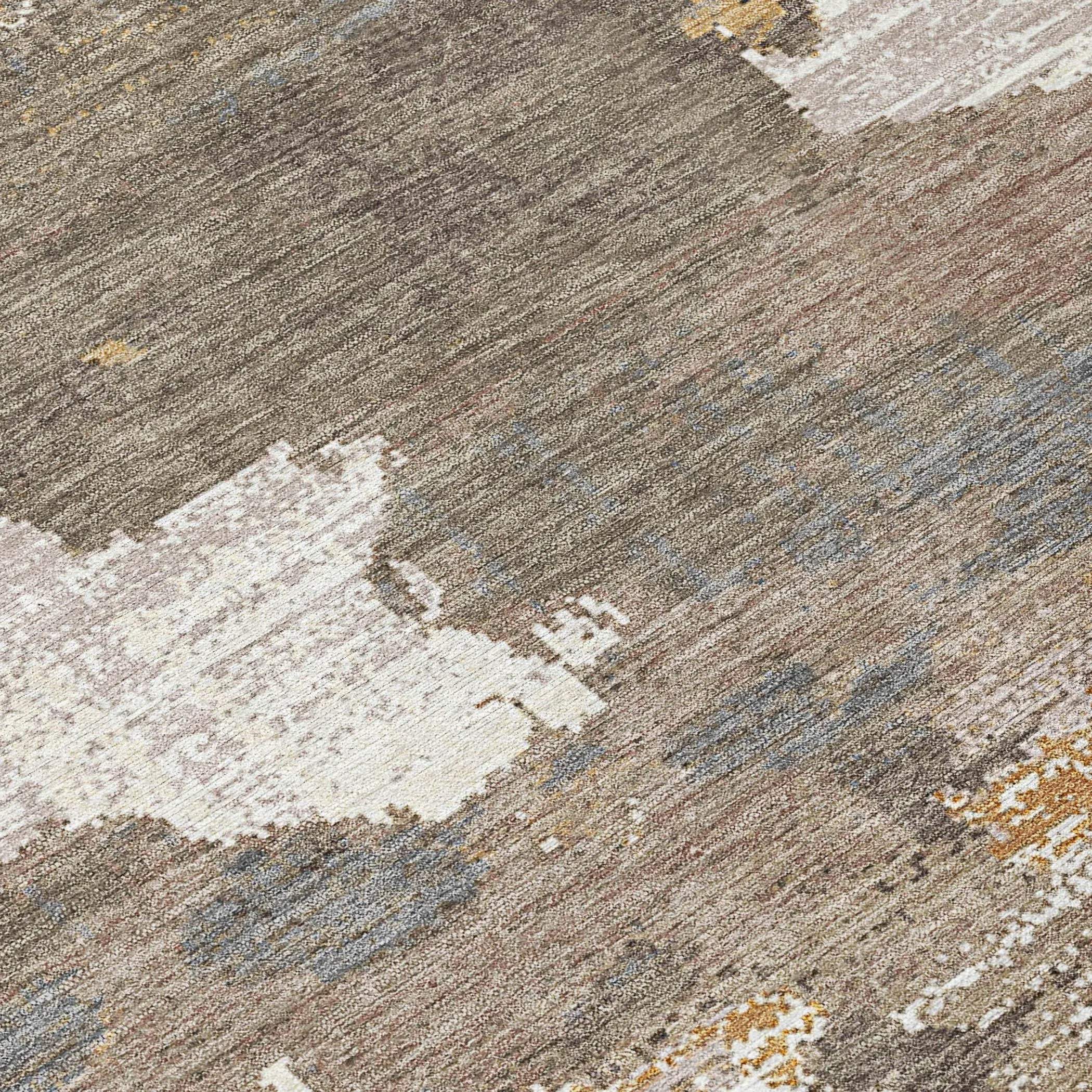 8' X 10' Brown And Beige Abstract Washable Indoor Outdoor Area Rug Homeroots Outdoor