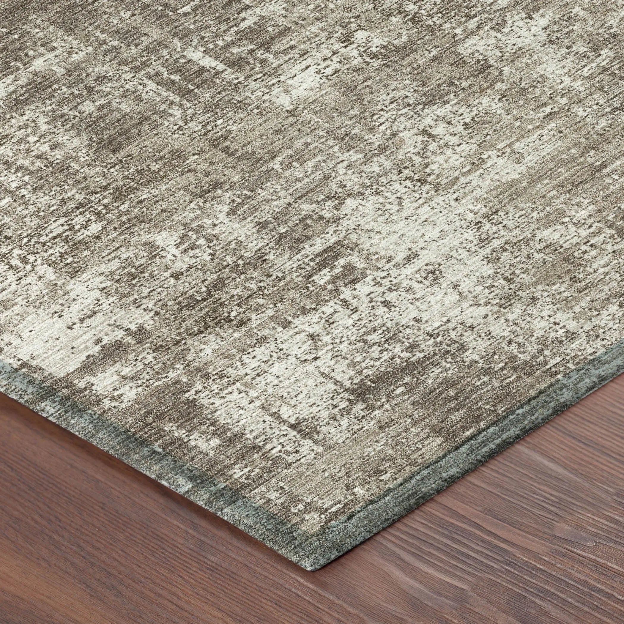 8' X 10' Brown And Beige Abstract Washable Indoor Outdoor Area Rug Homeroots Outdoor