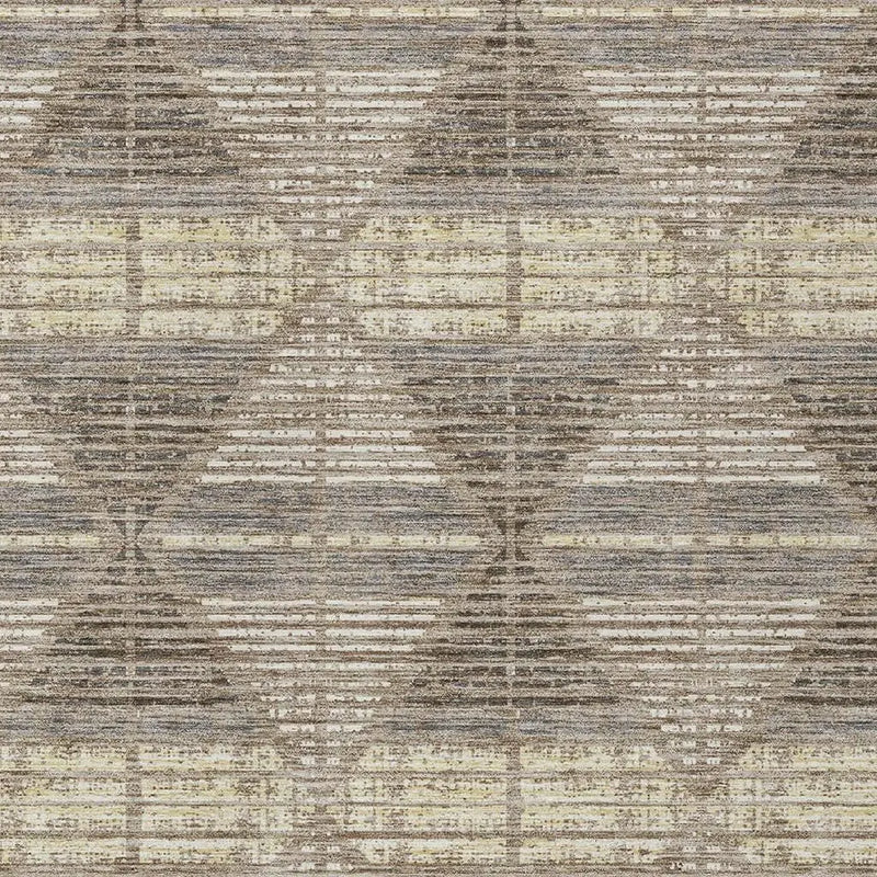8' X 10' Brown And Beige Geometric Washable Indoor Outdoor Area Rug Homeroots Outdoor